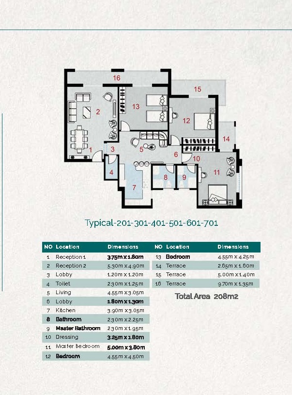 Floor plan for apartment at La Verde New Capital