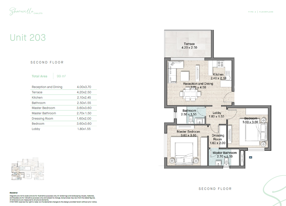 Floor plan for chalet at Hyde Park North - Seashore