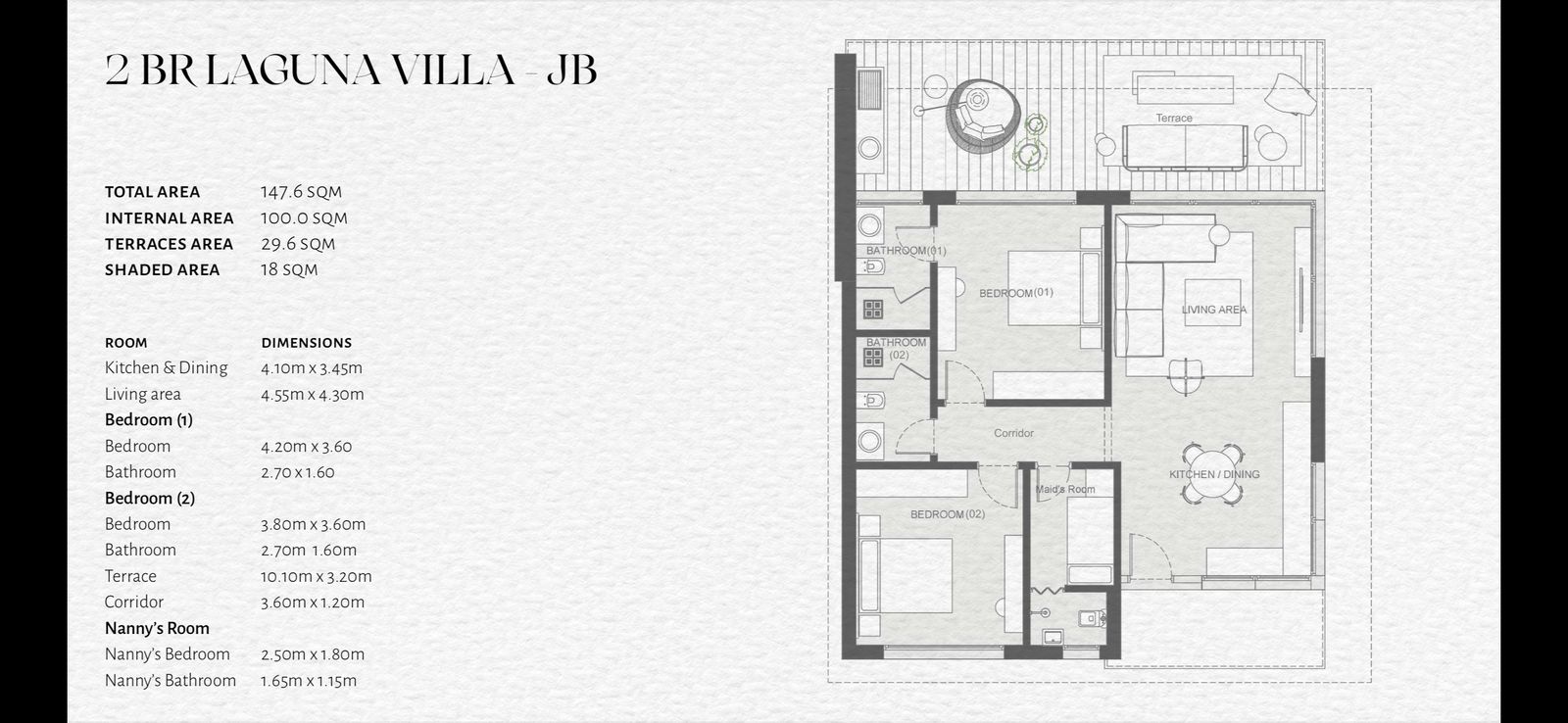 Floor plan for villa at The Med