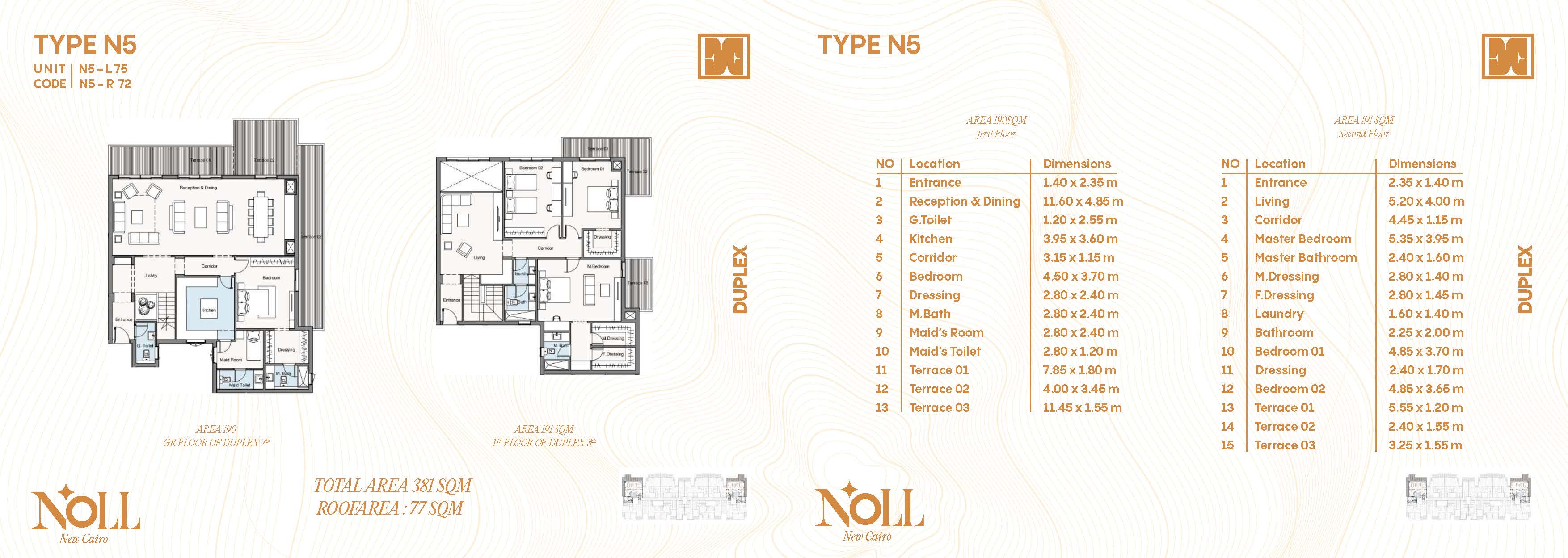 Floor plan for duplex at Noll