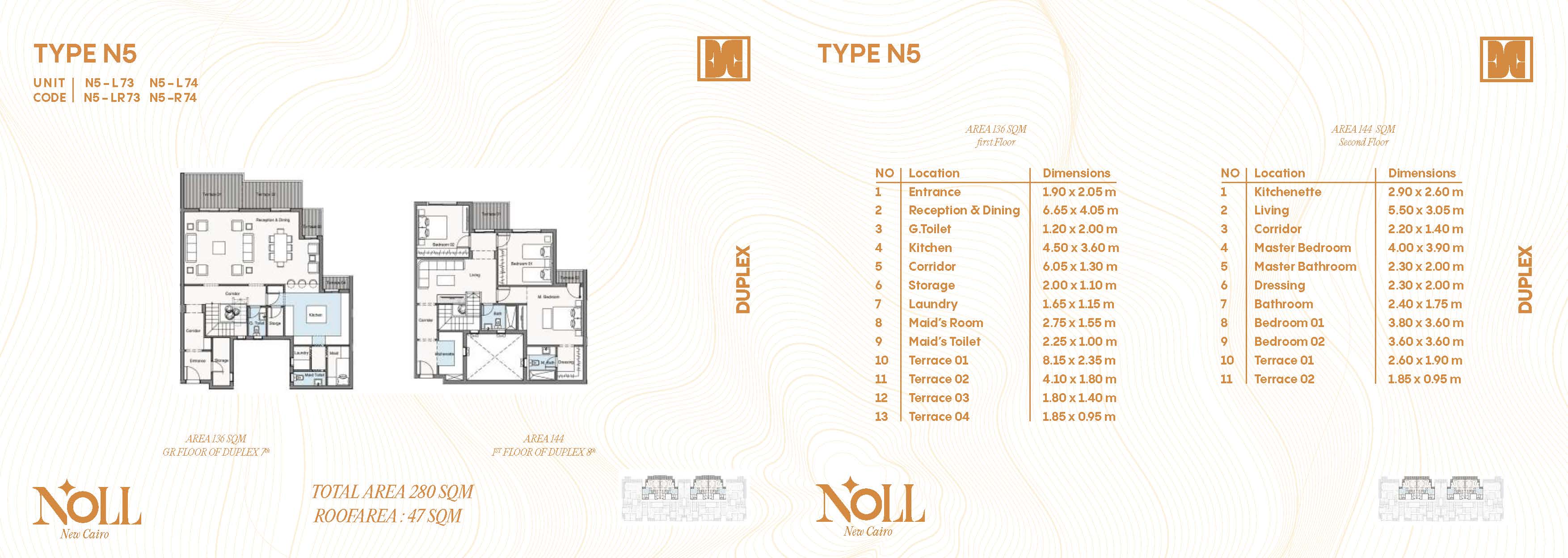 Floor plan for duplex at Noll