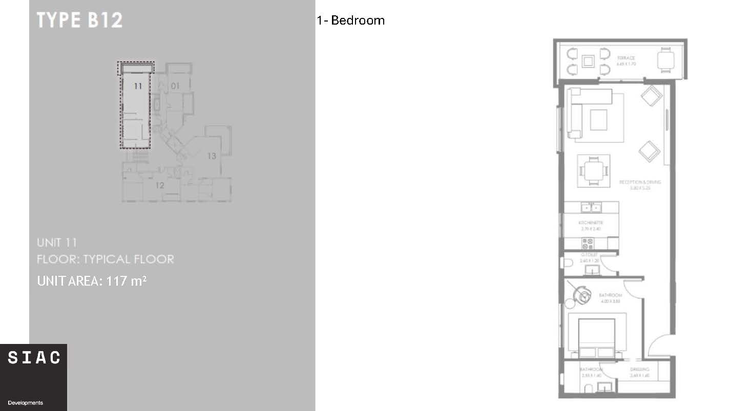 Floor plan for apartment at Rewaya
