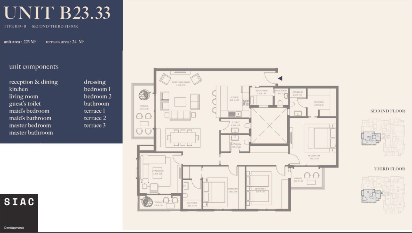 Floor plan for apartment at Rewaya