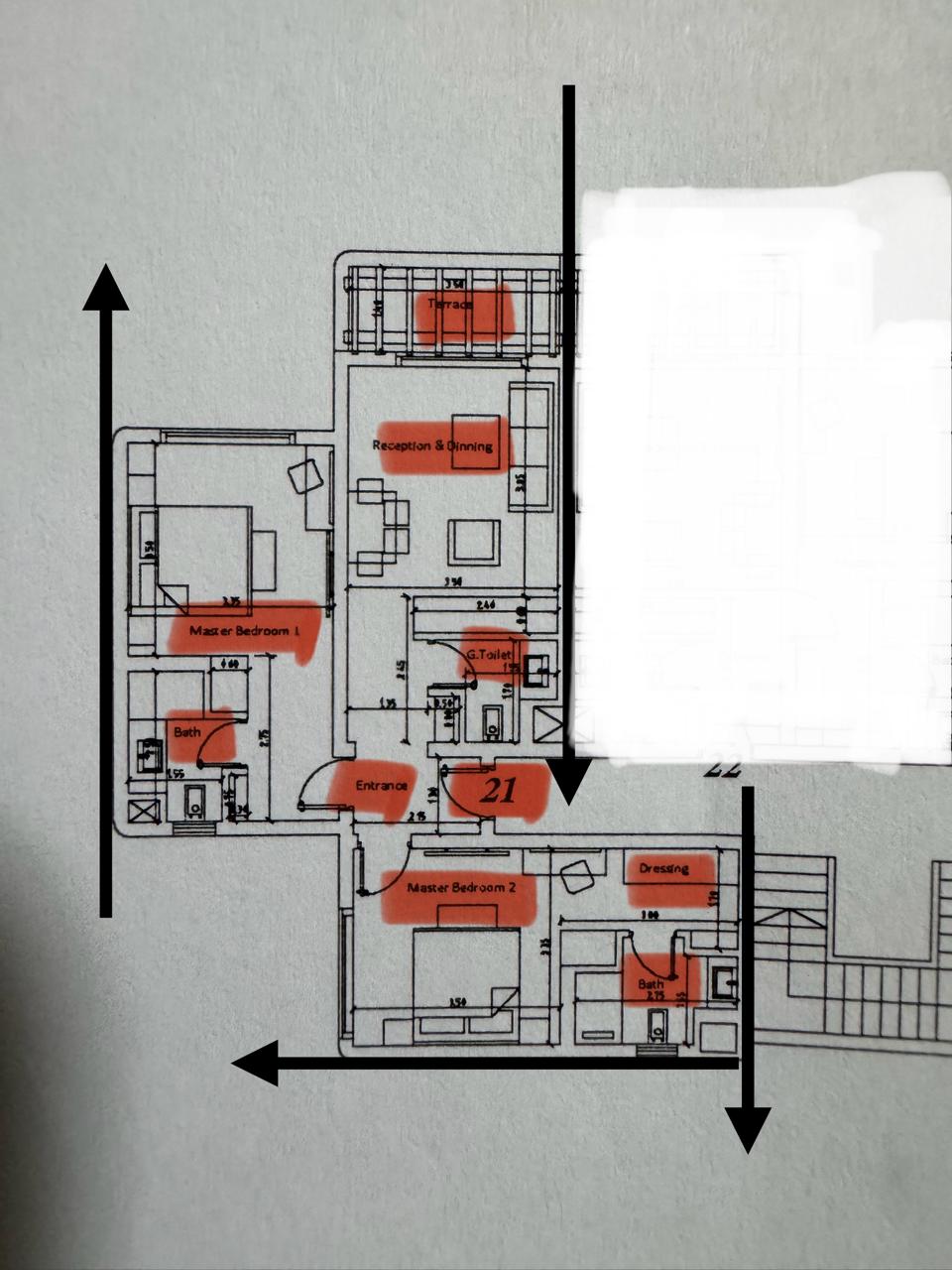 Floor plan for chalet at Hacienda West