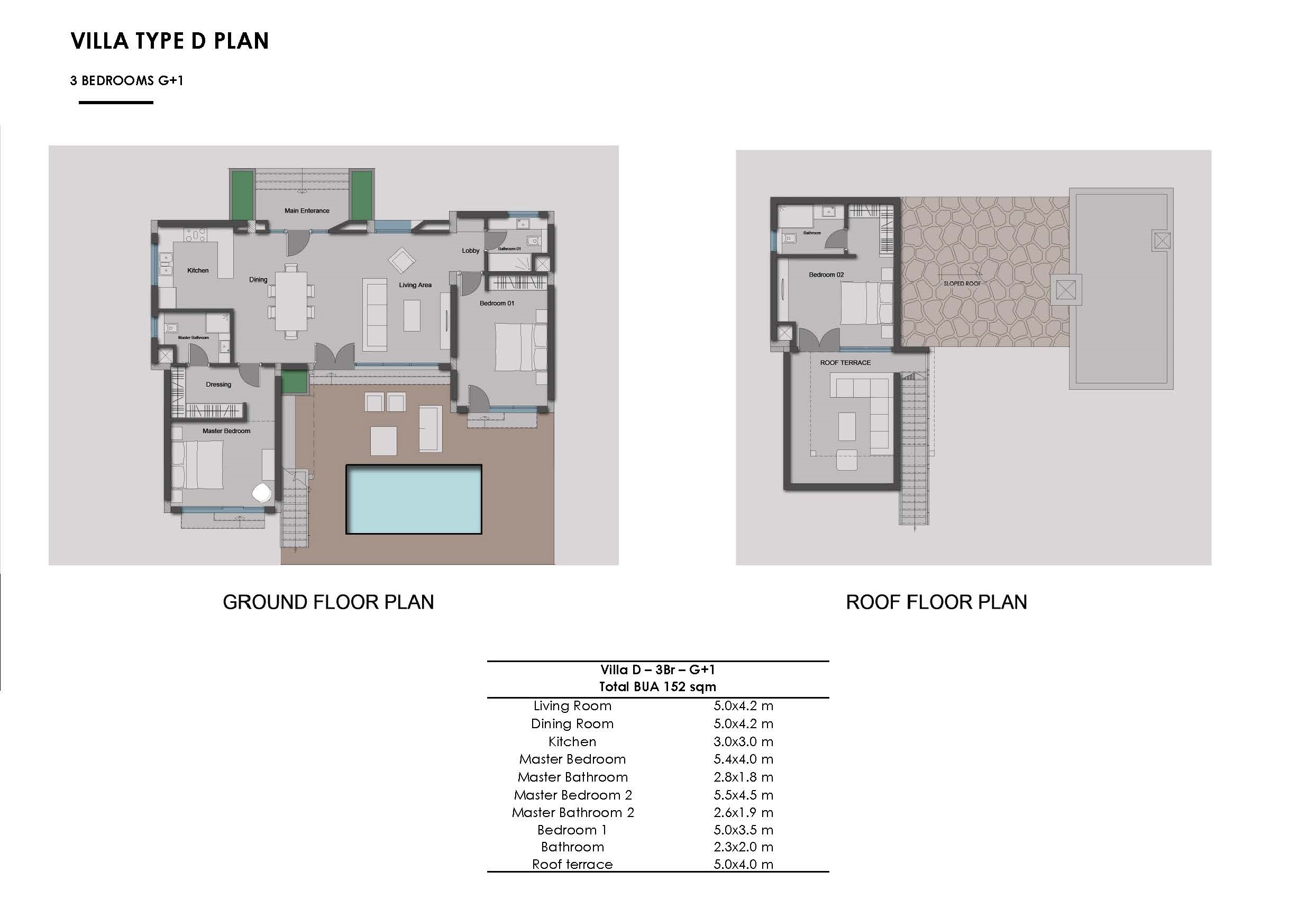 Floor plan for villa at Bay West