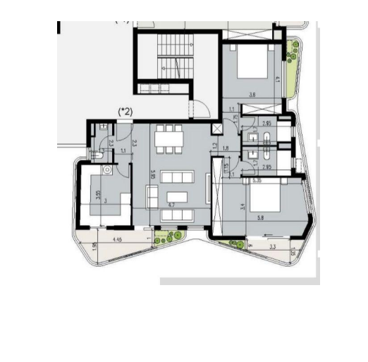 Floor plan for apartment at Badya
