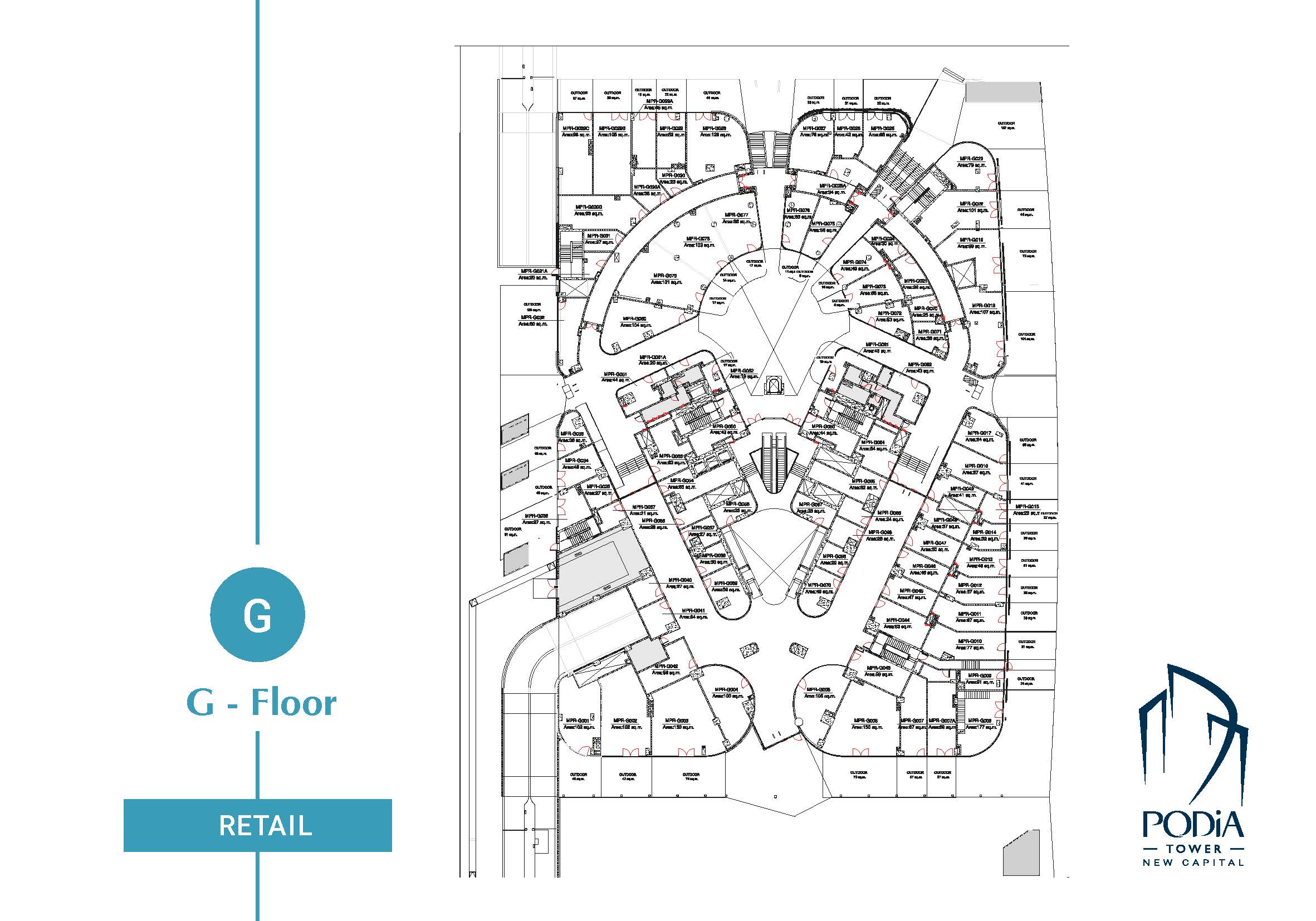Floor plan for  at Podia Tower