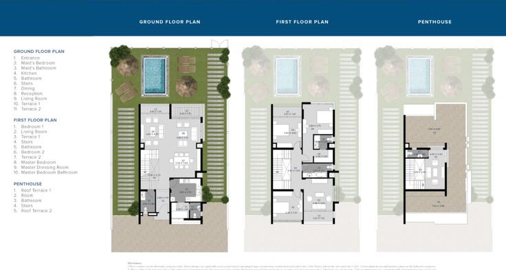 Floor plan for villa at Mazarine