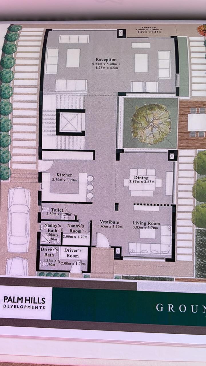 Floor plan for villa at Palm Hills New Cairo
