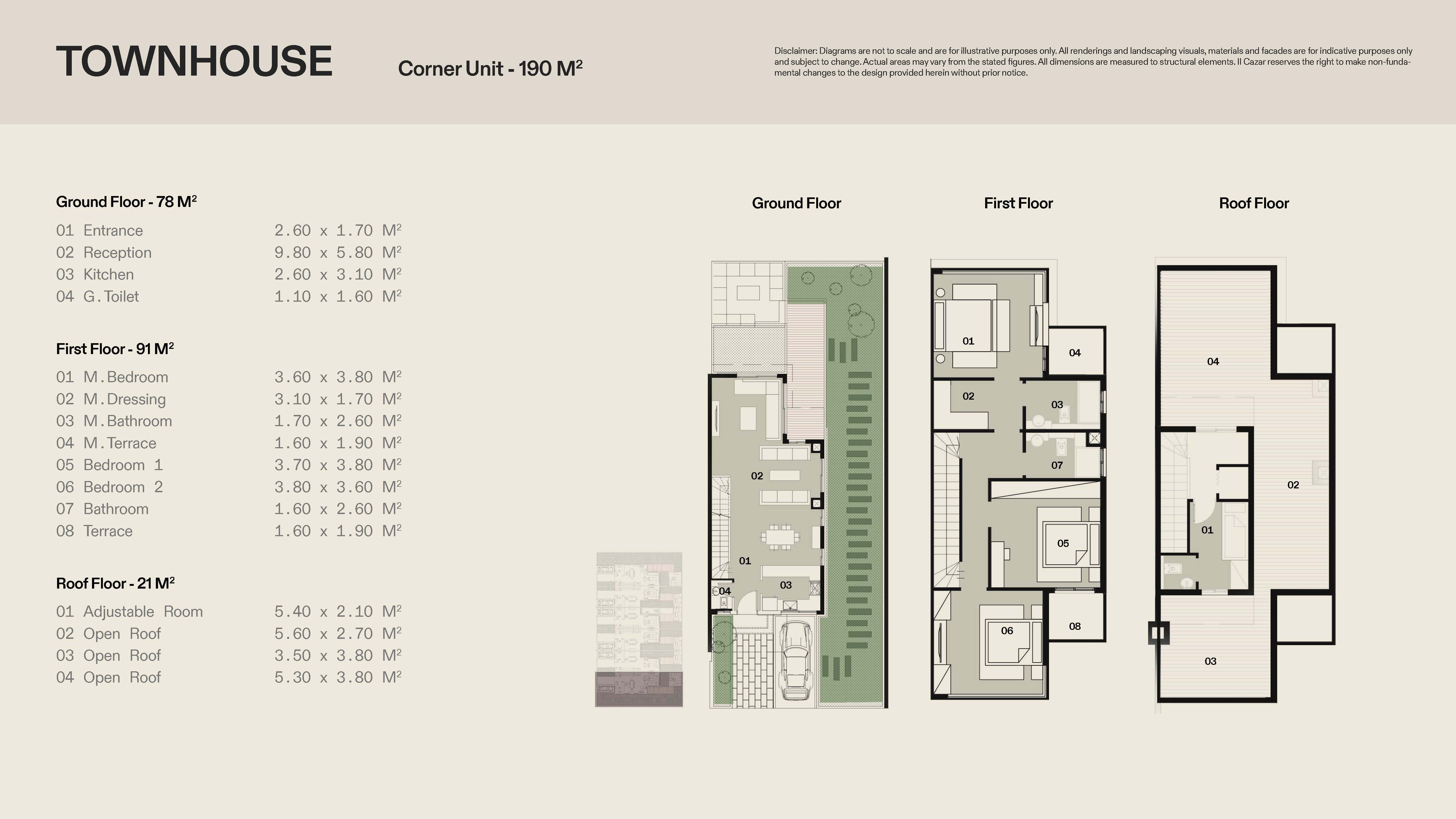 Floor plan for townhouse at Glen