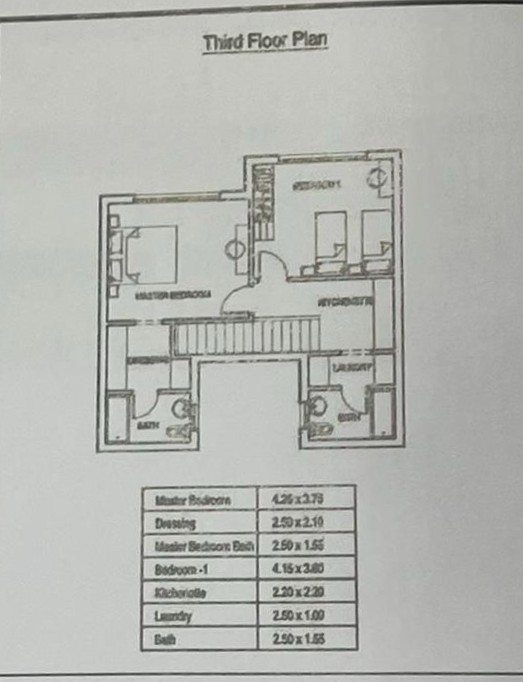 Floor plan for duplex at Taj City