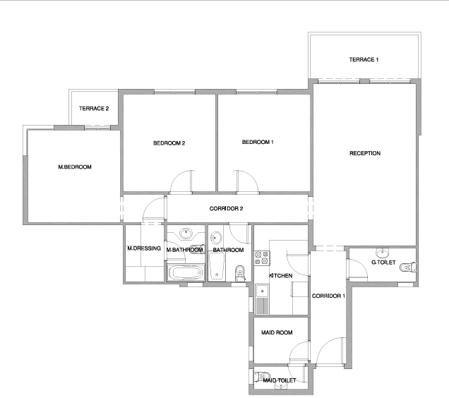 Floor plan for apartment at Mountain View ICity New Cairo