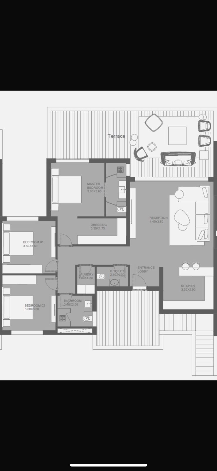 Floor plan for chalet at Playa