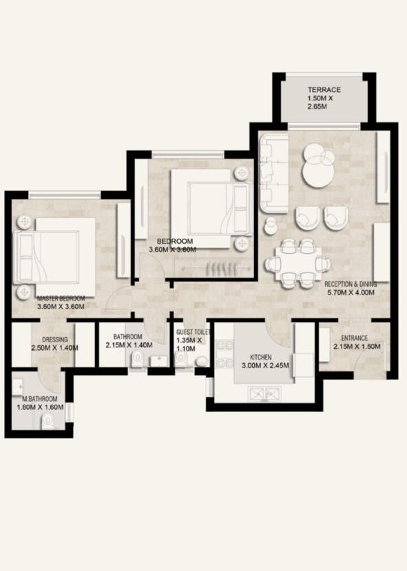 Floor plan for apartment at Garden Lakes