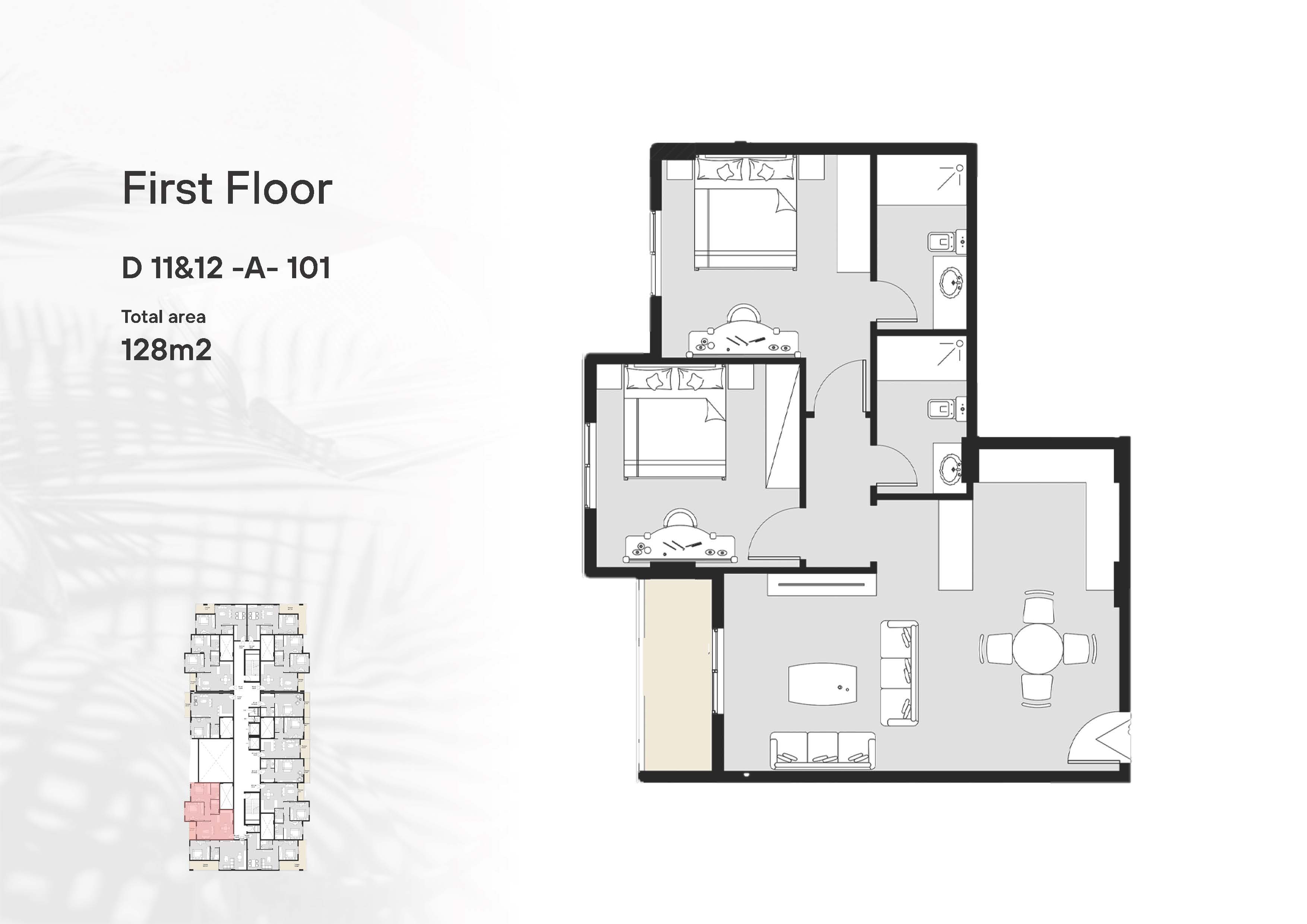 Floor plan for apartment at Peerage Residence
