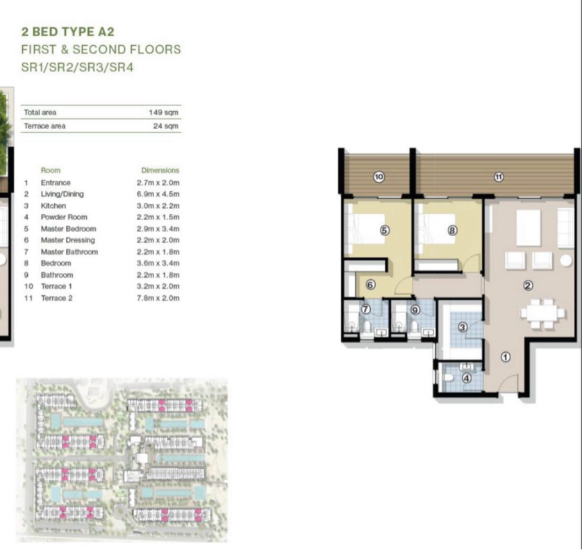 Floor plan for apartment at Silversands