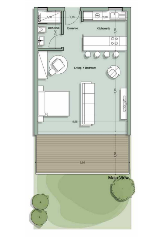 Floor plan for chalet at Il Monte Galala