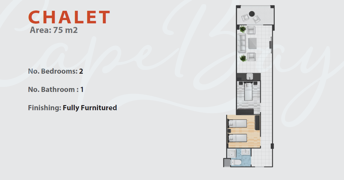 Floor plan for penthouse at Cape Bay Blumar Lasirena