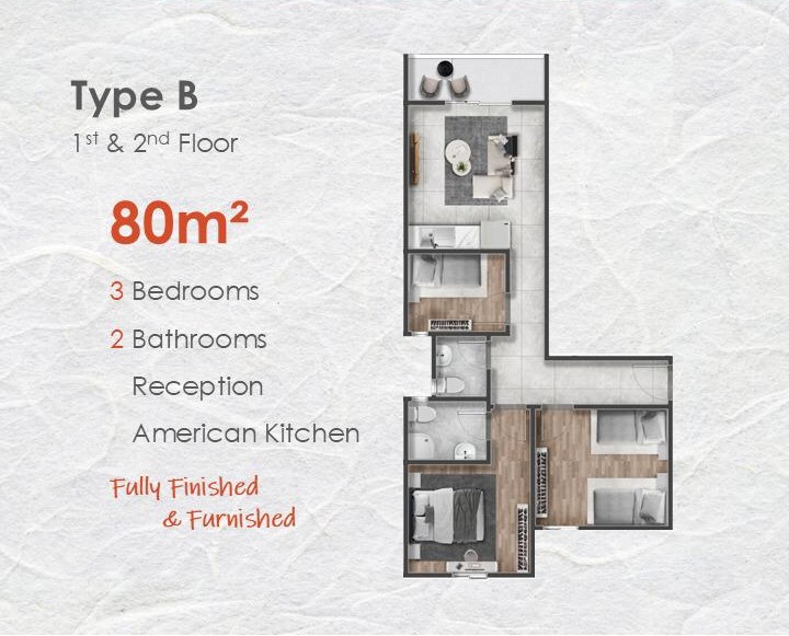 Floor plan for chalet at Cape Bay Blumar Lasirena
