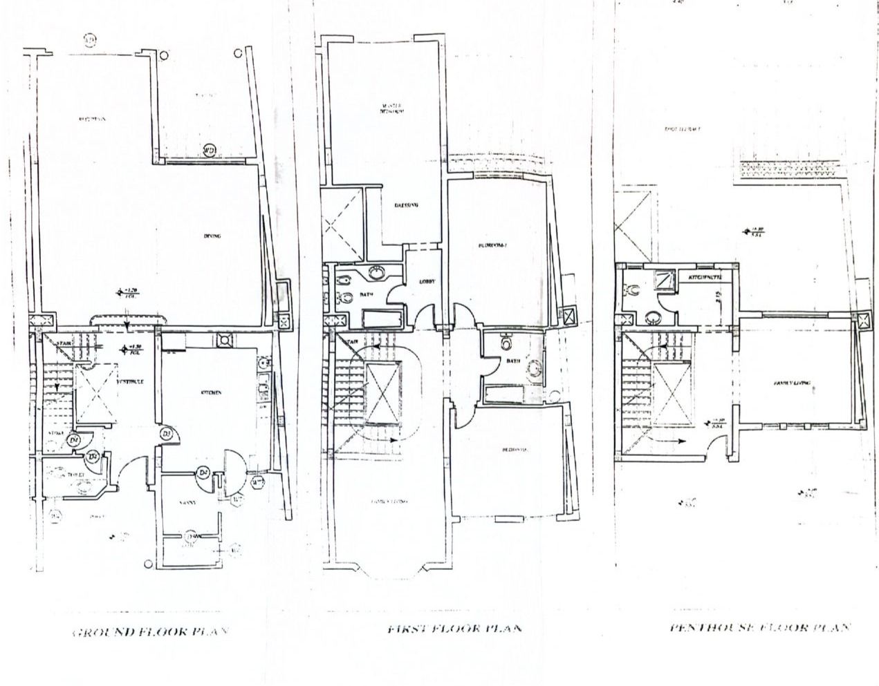 Floor plan for townhouse at Palm Hills Katameya (PK1)