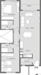 Floor plan for chalet at Hacienda Waters