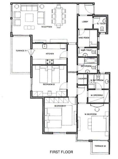 Floor plan for apartment at Mountain View iCity October