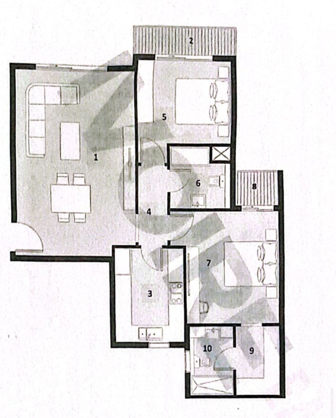 Floor plan for apartment at Ivoire East