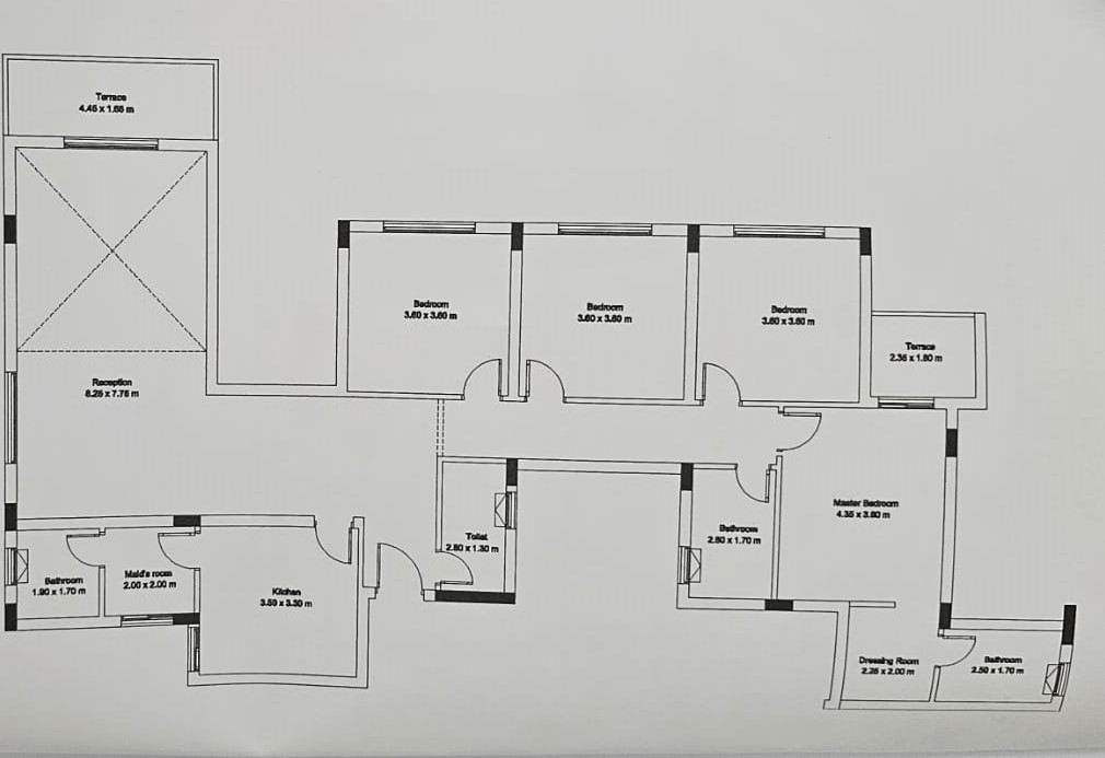 Floor plan for apartment at Mar ville