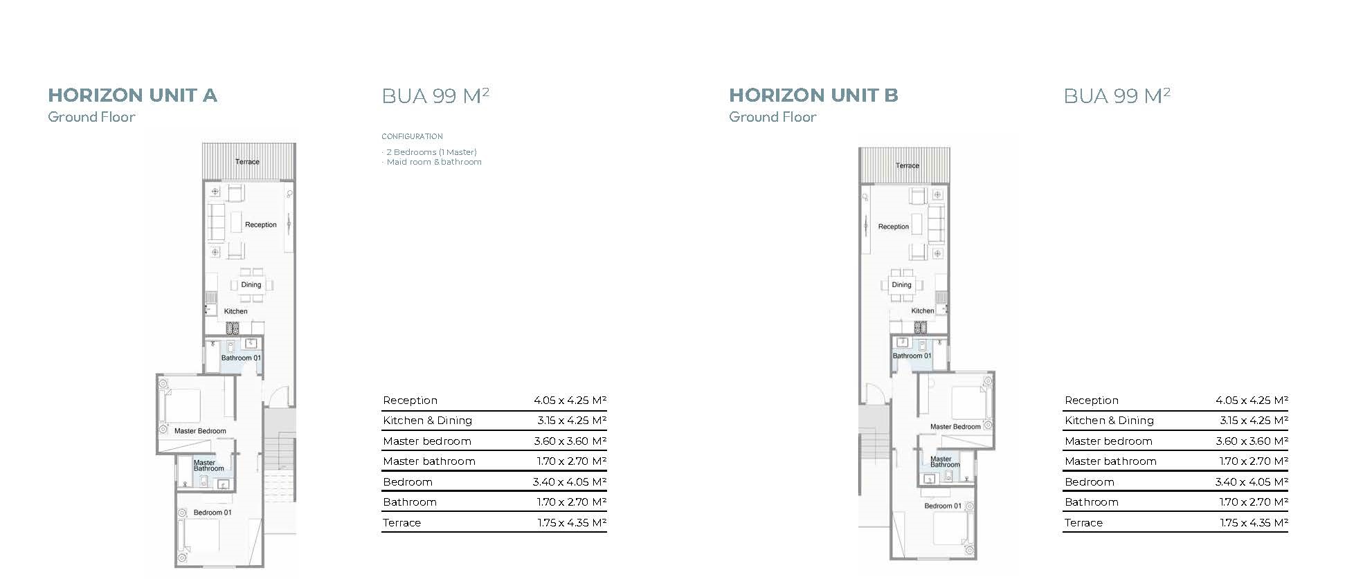 Floor plan for chalet at Telal Sokhna