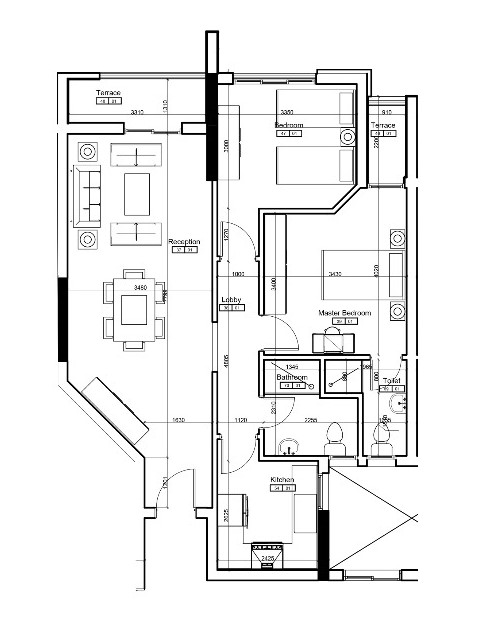 Floor plan for apartment at Nyoum Mostaqbal City