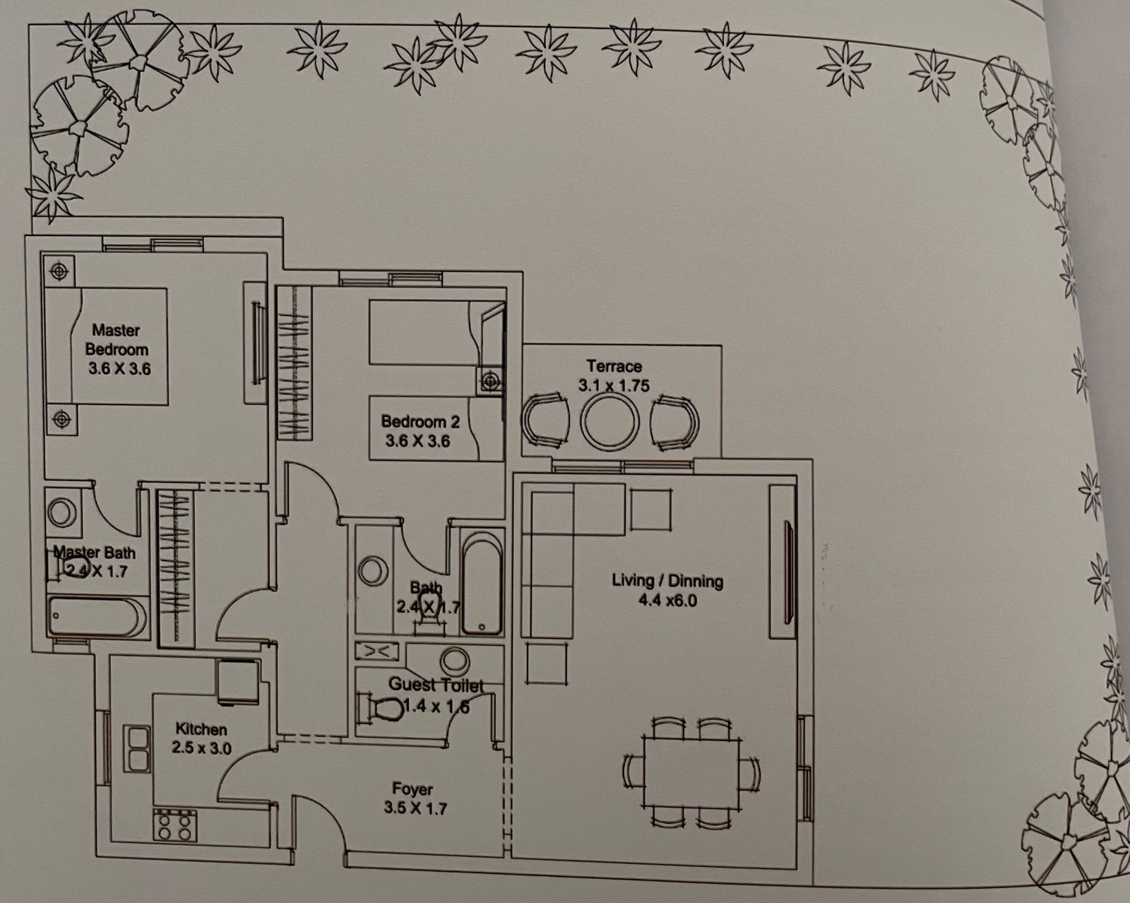 Floor plan for apartment at DISTRICT 5