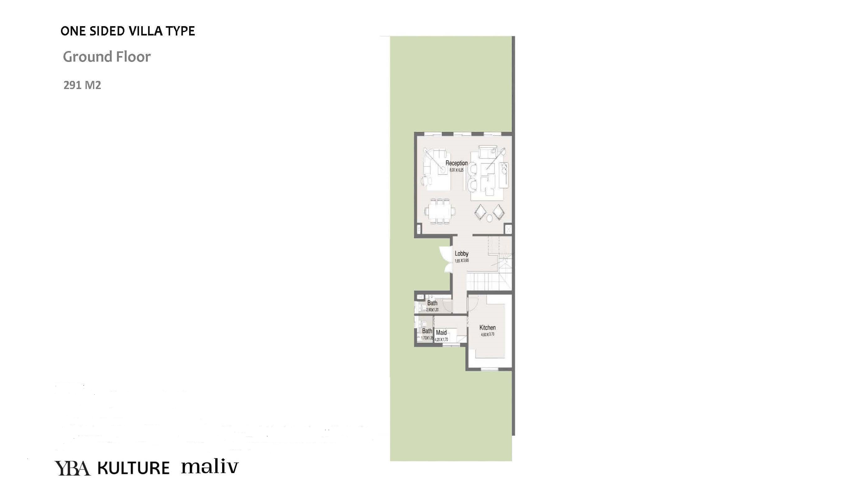 Floor plan for villa at Maliv