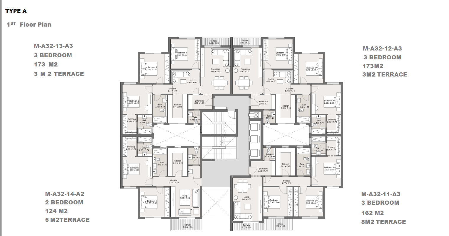 Floor plan for apartment at Maliv
