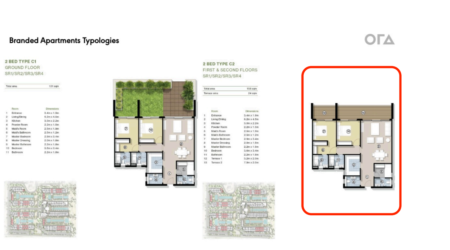 Floor plan for apartment at Signature Beach Collection-Silversands