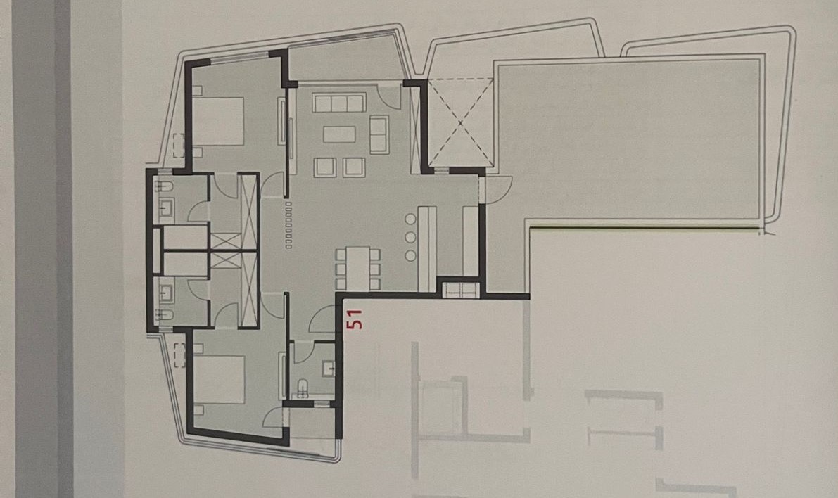Floor plan for penthouse at Badya