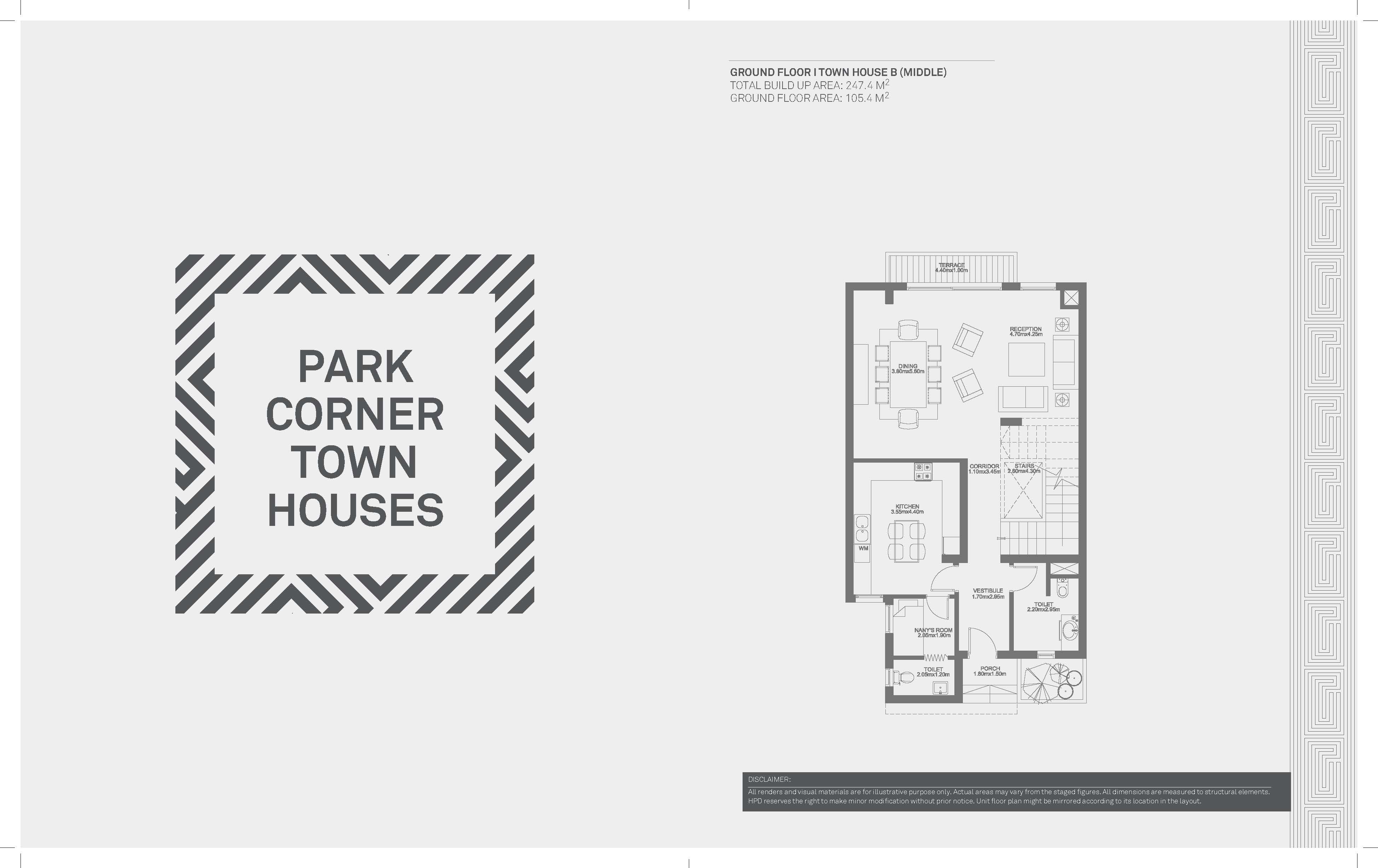 Floor plan for townhouse at Grand Park