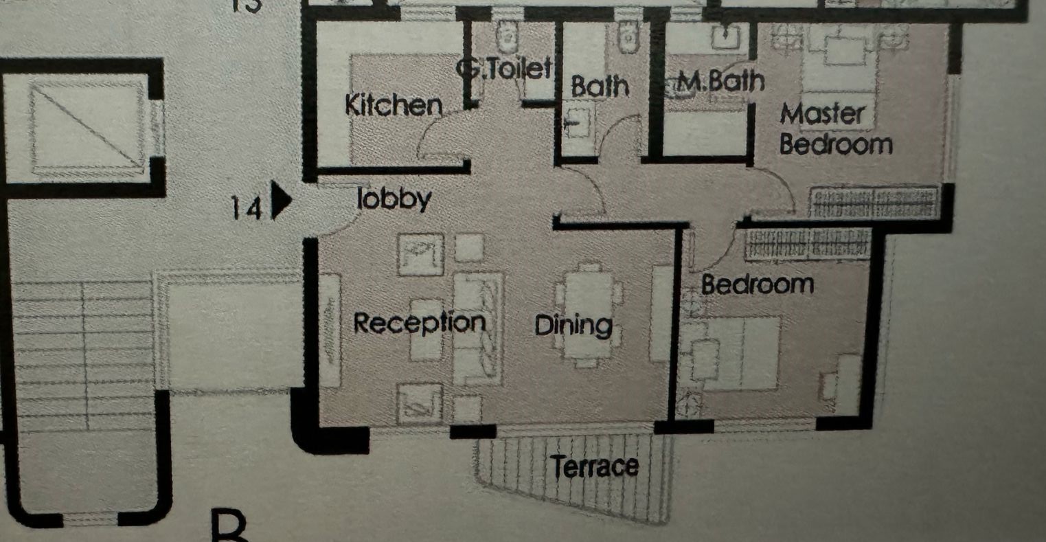 Floor plan for apartment at Palm Hills New Cairo