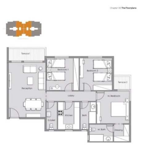 Floor plan for apartment at Lugar