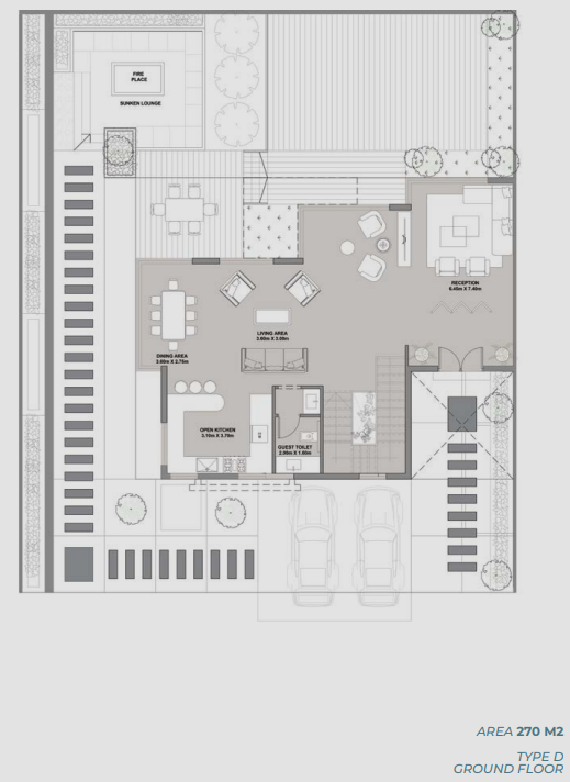 Floor plan for villa at Rafts