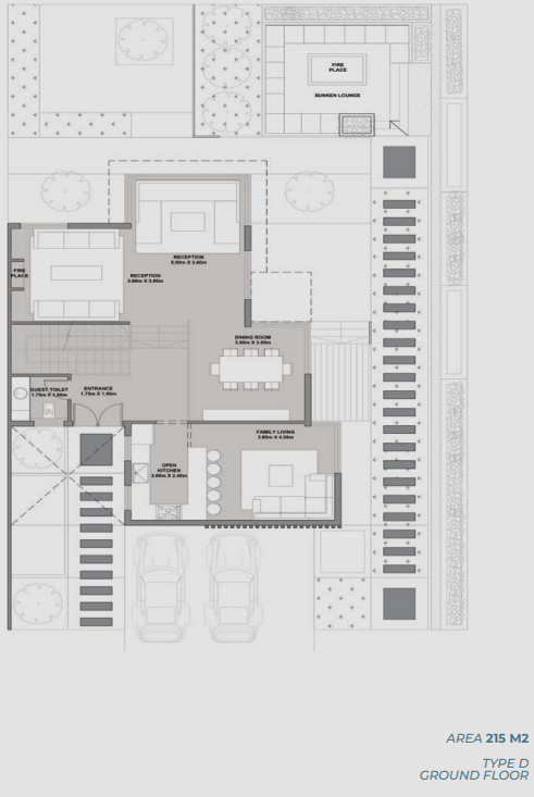 Floor plan for villa at Rafts