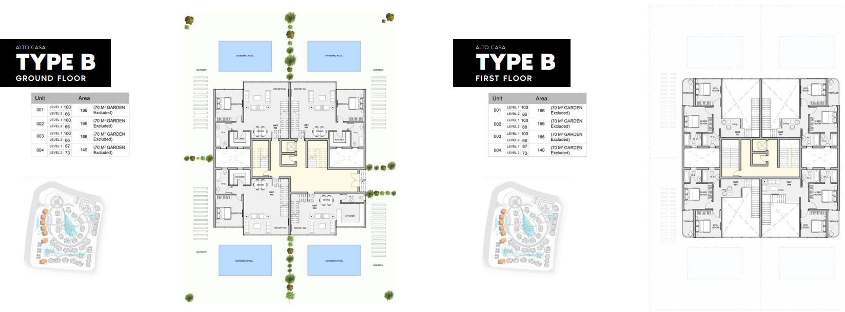 Floor plan for duplex at Atika