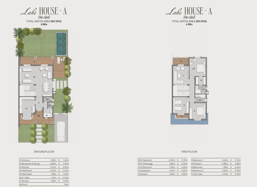 Floor plan for villa at Kings Way