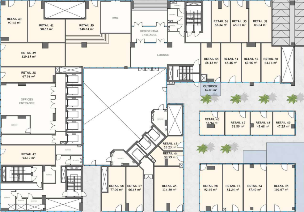 Floor plan for  at Modon Green River Tower
