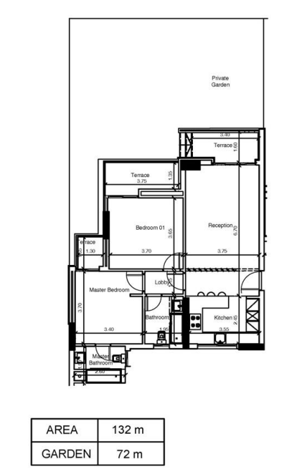 Floor plan for apartment at Scenario