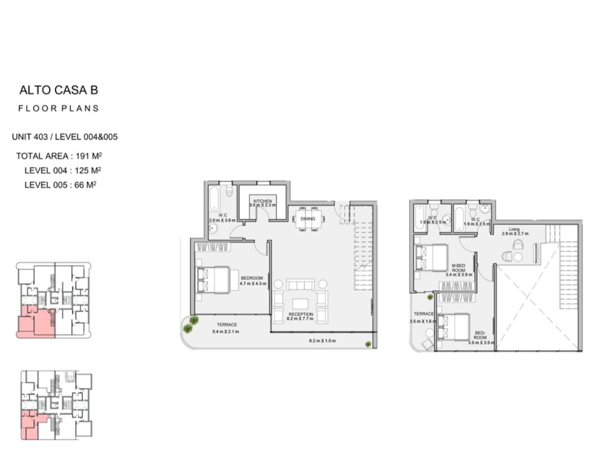 Floor plan for duplex at Atika