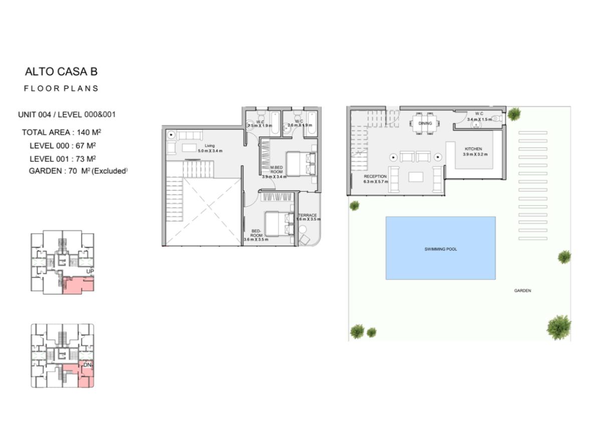 Floor plan for duplex at Atika