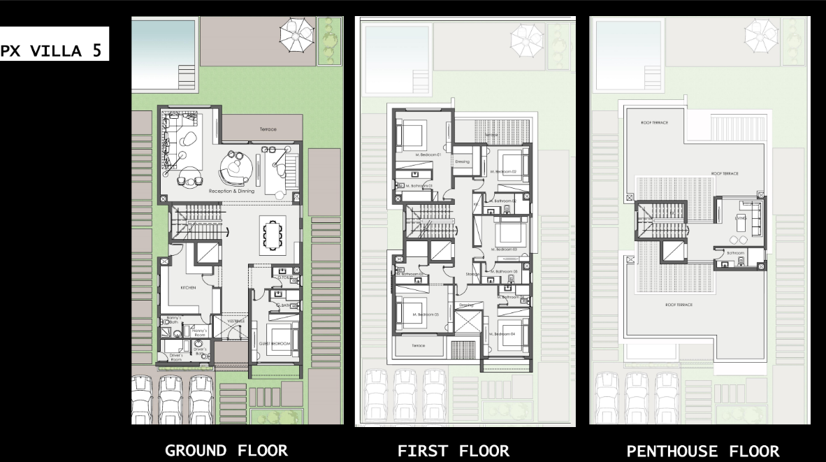 Floor plan for villa at PX