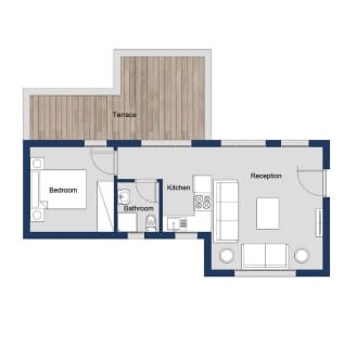 Floor plan for chalet at Mountain View Ras El Hekma