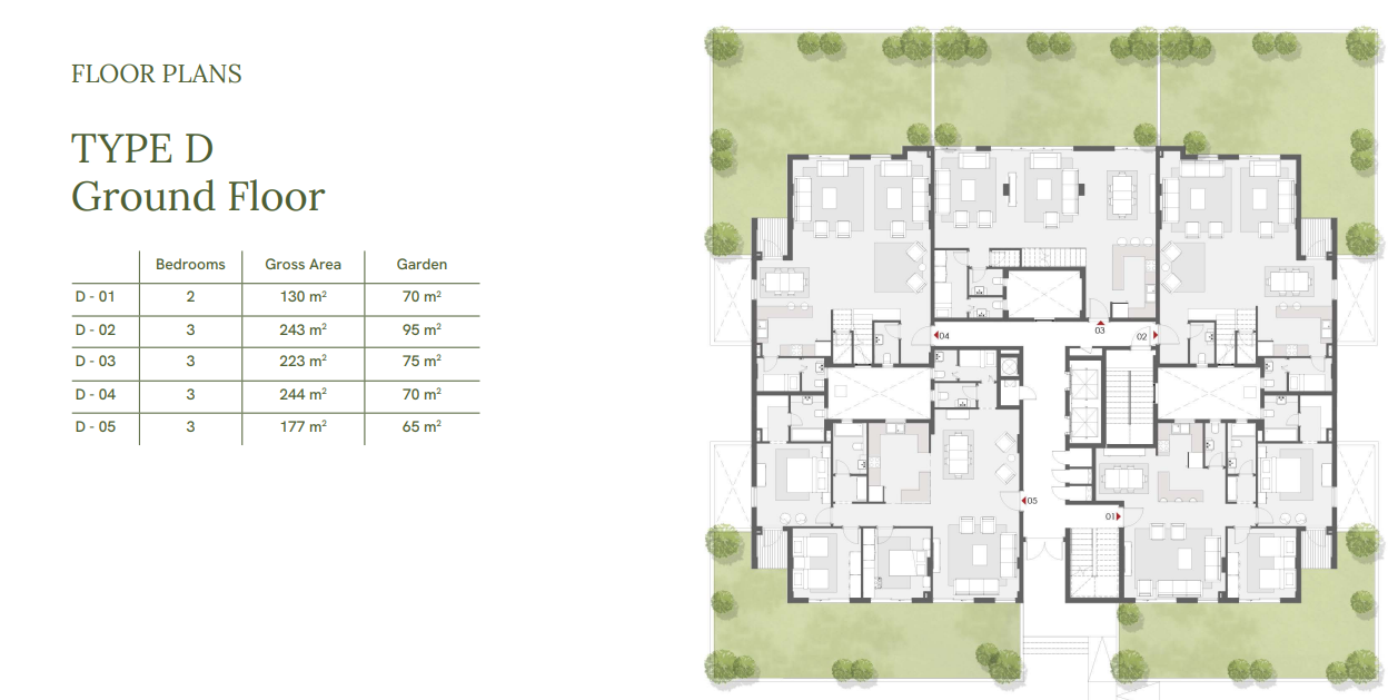 Floor plan for duplex at One33
