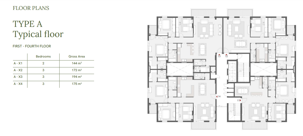 Floor plan for penthouse at One33